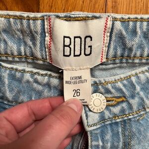 BDG Light Blue Wide-Leg Utility Pants